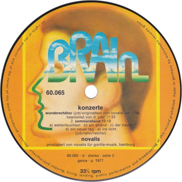 Novalis (3) : Konzerte (LP, Album)
