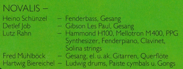 Novalis (3) : Konzerte (LP, Album)