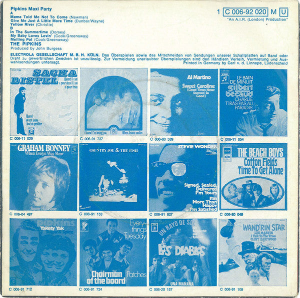 The Pipkins : Pipkins Maxi Party (7")