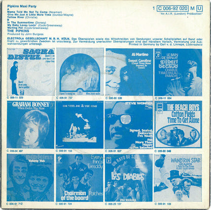 The Pipkins : Pipkins Maxi Party (7")