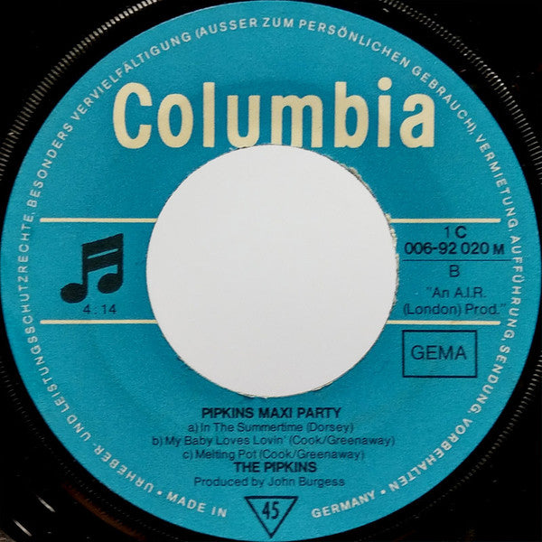 The Pipkins : Pipkins Maxi Party (7")