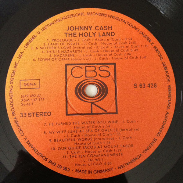Johnny Cash : The Holy Land (LP, Album)