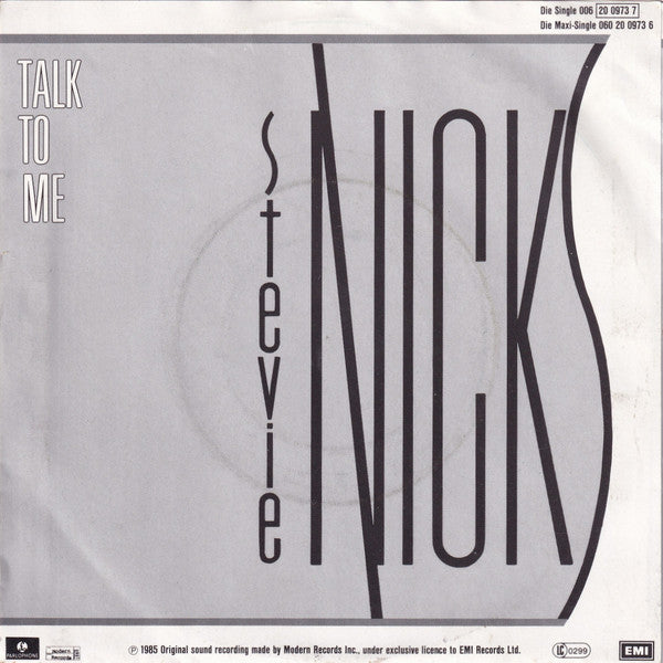 Stevie Nicks : Talk To Me (7", Single)