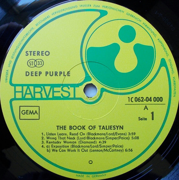 Deep Purple : The Book Of Taliesyn (LP, Album, RE, Gat)
