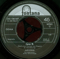 Jane Birkin Avec Serge Gainsbourg : Je T'aime... Moi Non Plus / Jane B. (7", Single, Mono, Top)