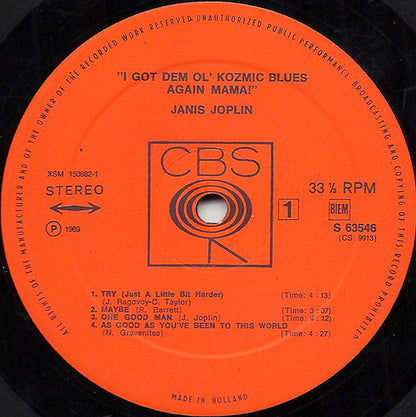 Janis Joplin : I Got Dem Ol' Kozmic Blues Again Mama! (LP, Album)
