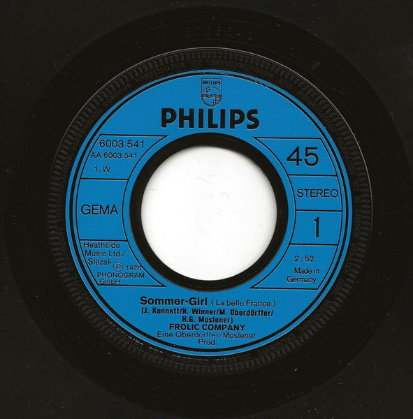 Frolic Company : Sommer Girl / Vive L'amour (7", Single)