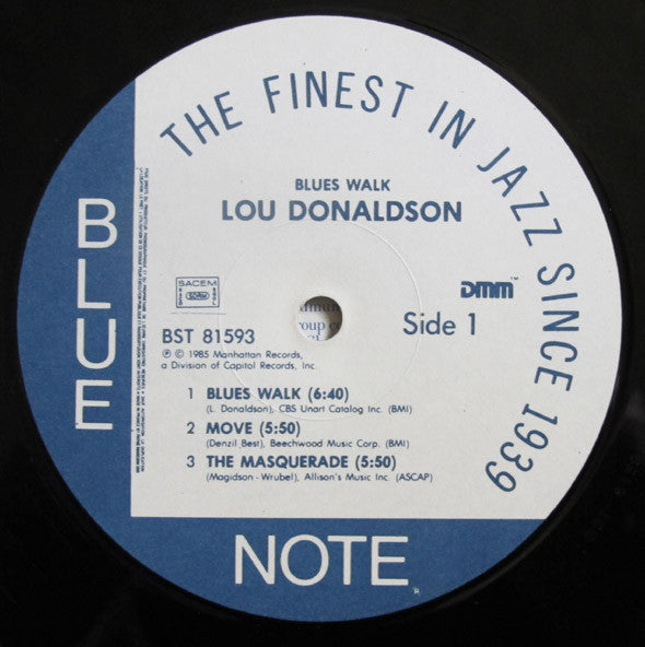 Lou Donaldson : Blues Walk (LP, Album, RE, RM, DMM)