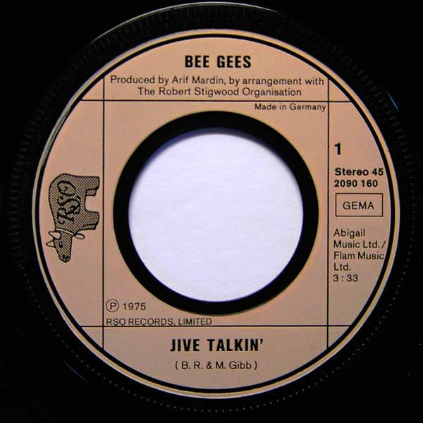 Bee Gees : Jive Talkin'  (7", Single)