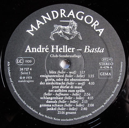 A. Heller* : Basta (LP, Album, Club)