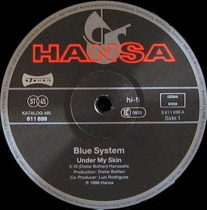 Blue System : Under My Skin (12", Maxi)