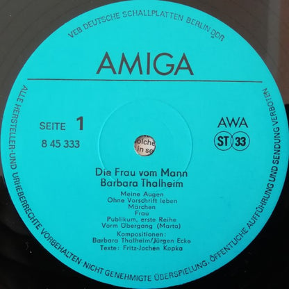 Barbara Thalheim : Die Frau Vom Mann (LP, Album)