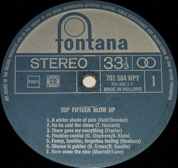 Various : Top Fifteen Blow Up (LP, Comp)