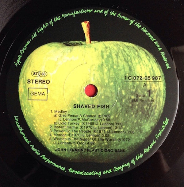 Lennon* & The Plastic Ono Band : Shaved Fish (LP, Comp, RE)