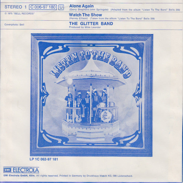 The Glitter Band : Alone Again (7", Single)