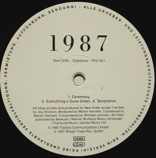 New Order : Substance (2xLP, Comp, Son)