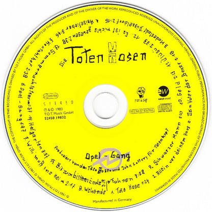 Die Toten Hosen : Opel-Gang (CD, Album, RE)