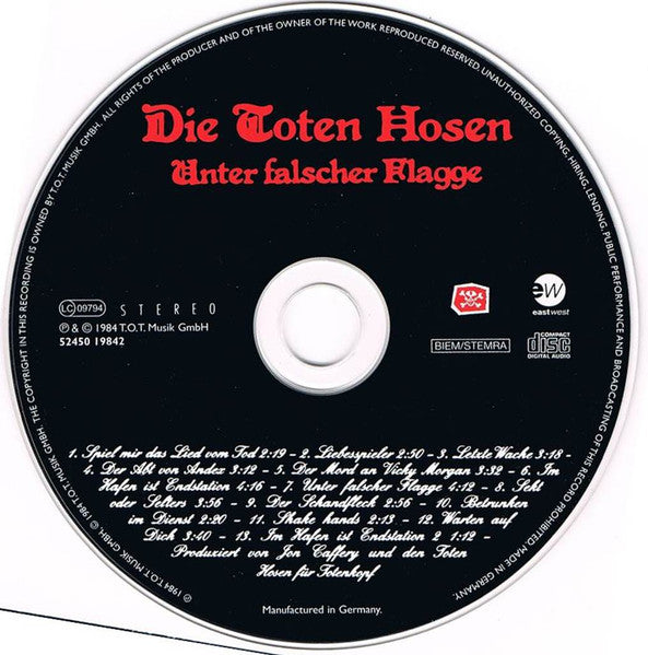 Die Toten Hosen : Unter Falscher Flagge (CD, Album, RE)