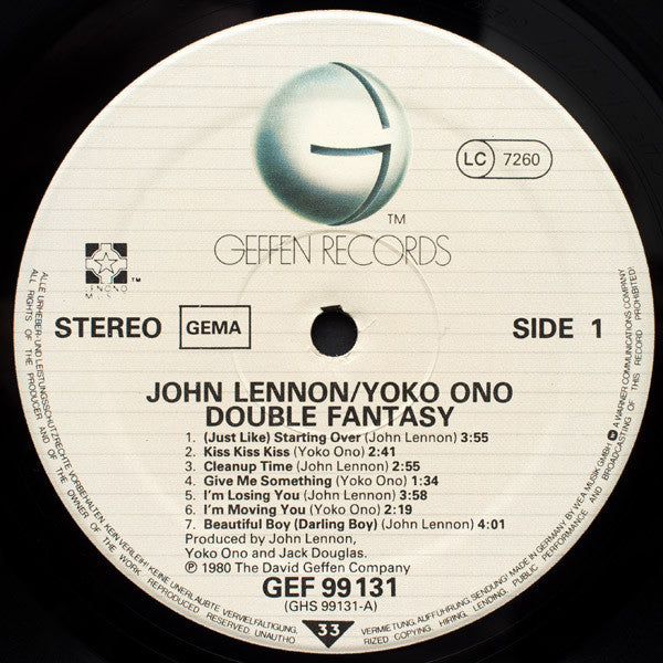 John Lennon & Yoko Ono : Double Fantasy (LP, Album, RP)