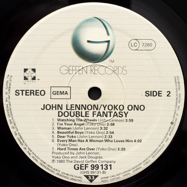 John Lennon & Yoko Ono : Double Fantasy (LP, Album, RP)