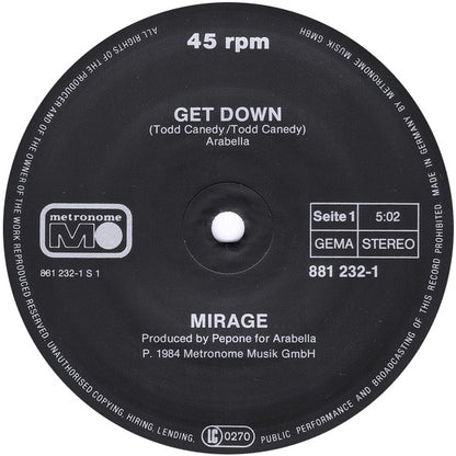 Mirage (7) : Get Down (12", Maxi)