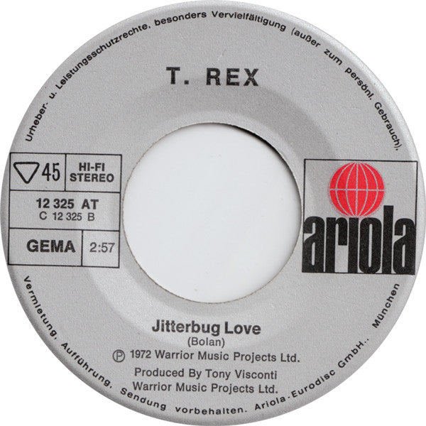 T. Rex : Children Of The Revolution / Jitterbug Love (7", Single)