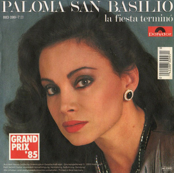 Paloma San Basilio : La Fiesta Termino / Sin Ti (Without You) (7", Single)