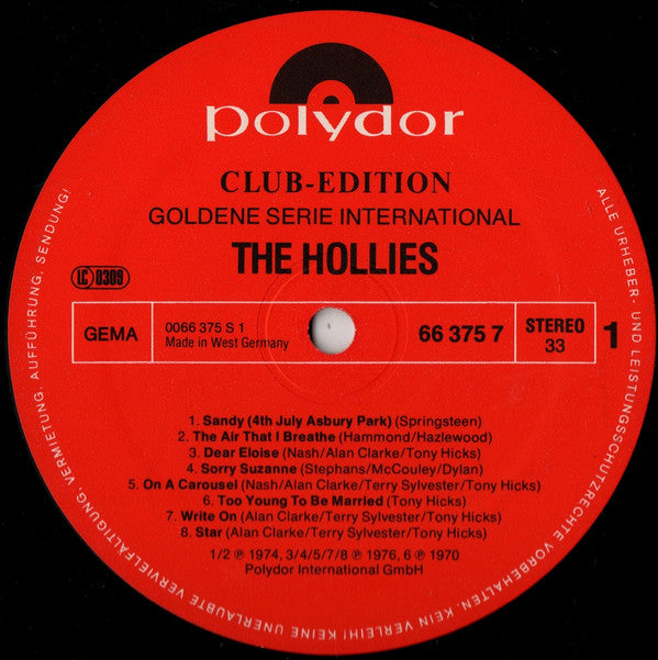 The Hollies : The Hollies (LP, Comp, Club)