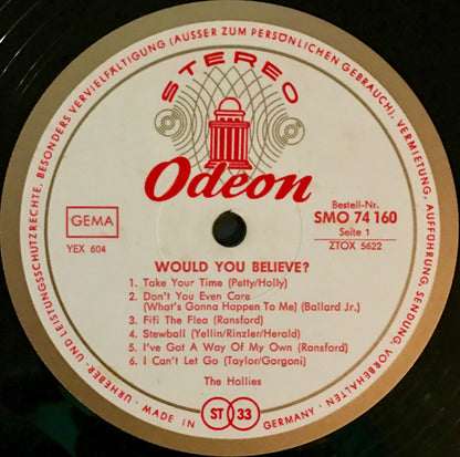The Hollies : Would You Believe? (LP, Album, M/Print)