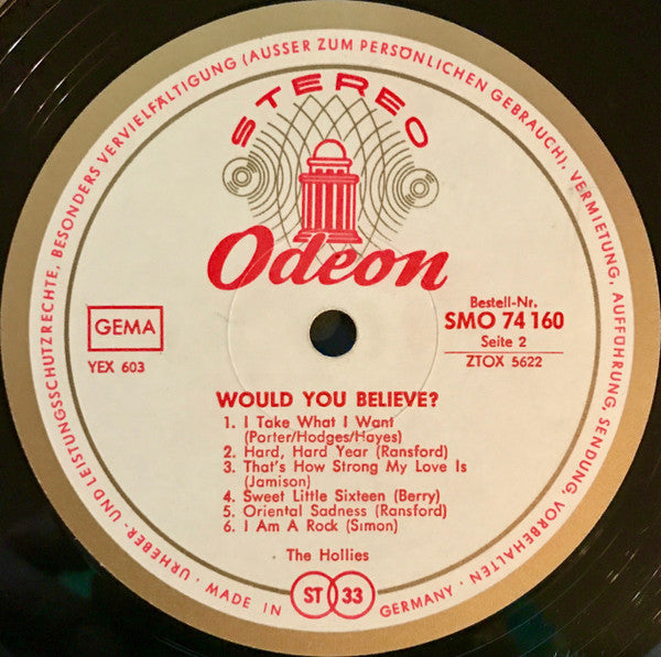 The Hollies : Would You Believe? (LP, Album, M/Print)