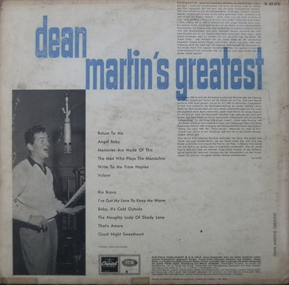Dean Martin : Dean Martin's Greatest (LP, Comp, Mono)