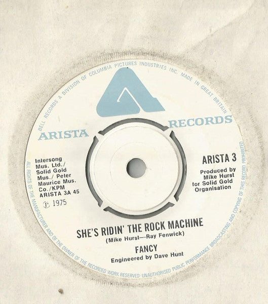 Fancy (3) : She's Ridin' The Rock Machine (7", Single)