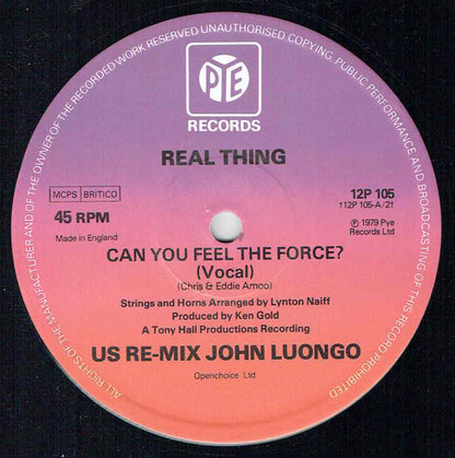 Real Thing* : Can You Feel The Force? (US Re-mix) (12", Ltd)