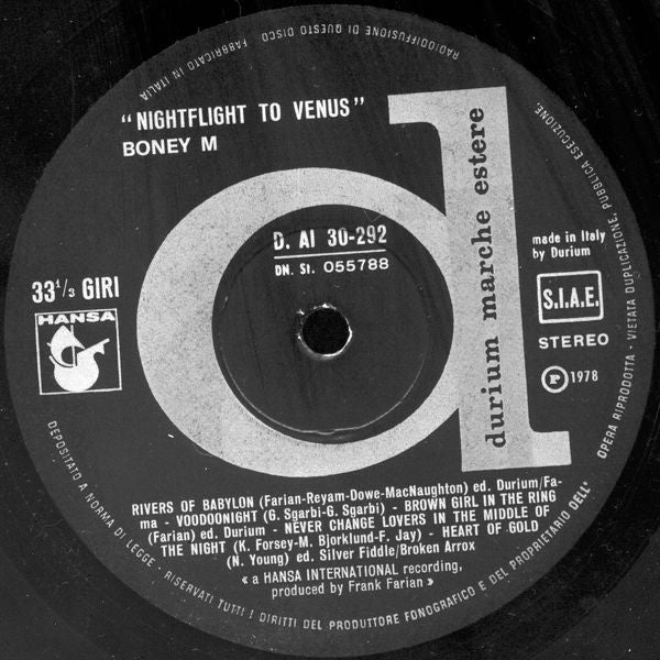 Boney M. : Nightflight To Venus (LP, Album, Thi)