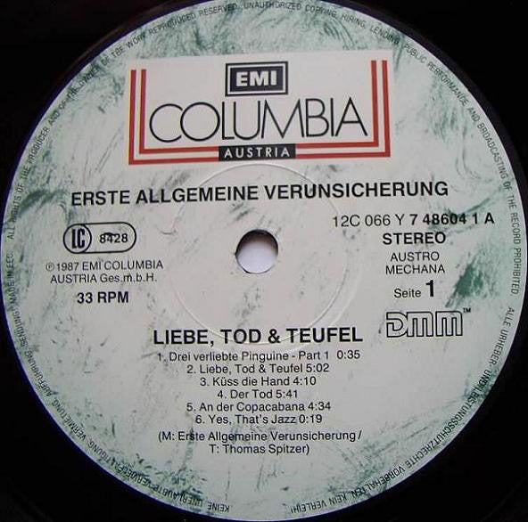 Verunsicherung (Erste Allgemeine)* : Liebe, Tod & Teufel (Teil 1) (LP, Album)