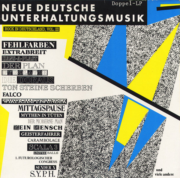 Various : Neue Deutsche Unterhaltungsmusik (Rock In Deutschland, Vol. III) (2xLP, Comp)
