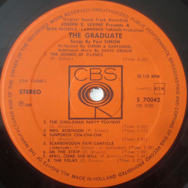 Paul Simon, Simon & Garfunkel, David Grusin* : The Graduate (The Original Soundtrack Recording) (LP, Album)