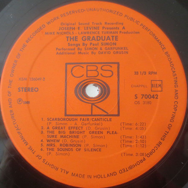 Paul Simon, Simon & Garfunkel, David Grusin* : The Graduate (The Original Soundtrack Recording) (LP, Album)