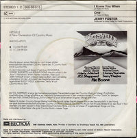 Jerry Foster : I Knew You When (7")