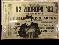 U2 ZOOROPA '93 Concert Bord
