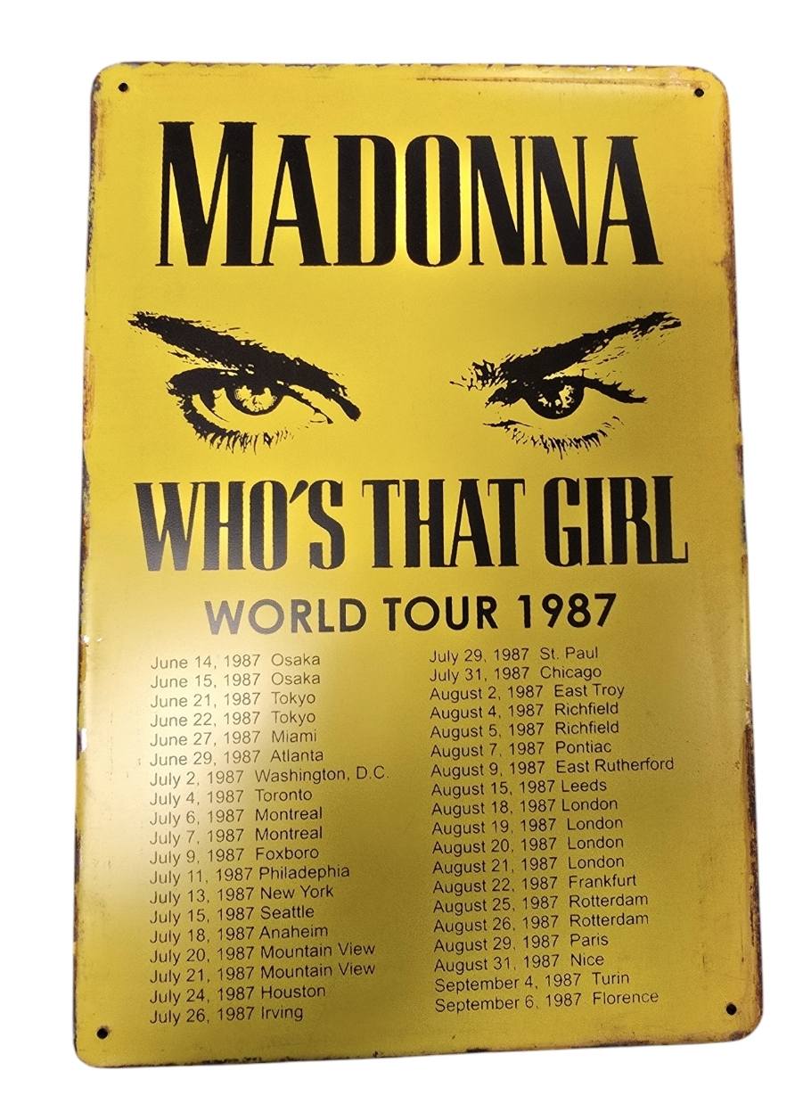 Madonna Who's that girl - Concert Bord