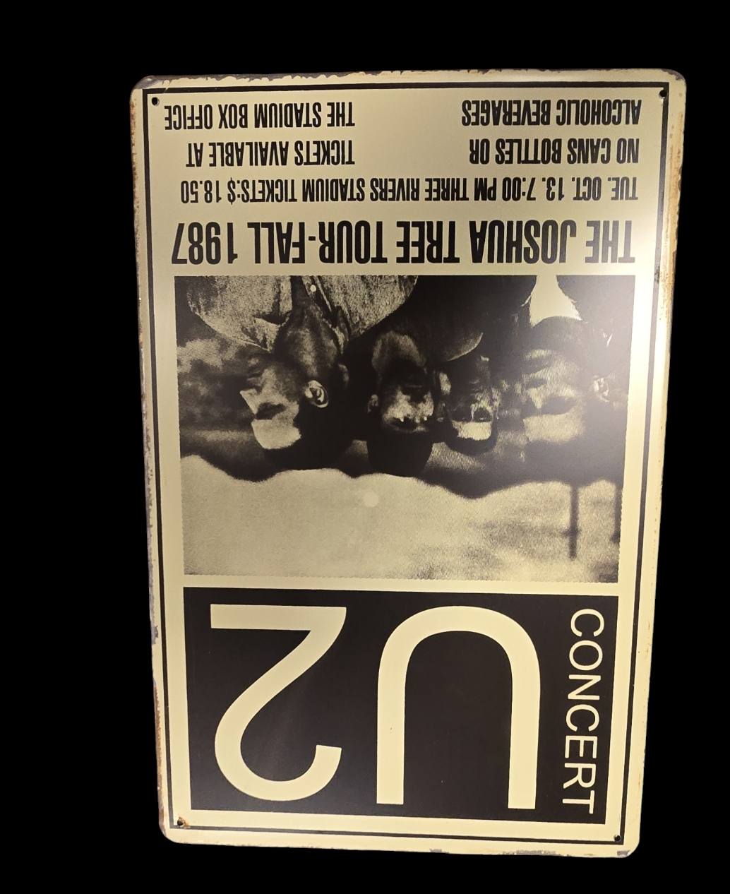 U2 The Joshua Tree Tour - Concert Bord