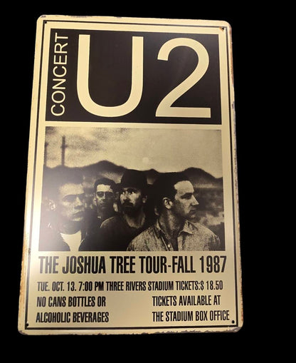 U2 The Joshua Tree Tour - Concert Bord