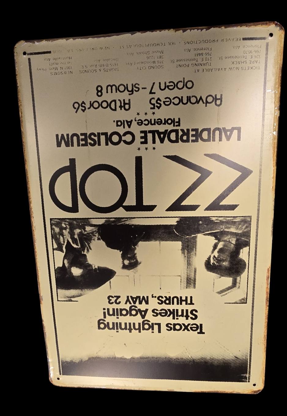 ZZ TOP - Concert Bord