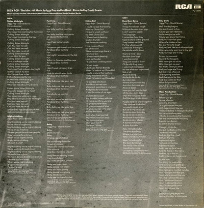 Iggy Pop : The Idiot (LP, Album)