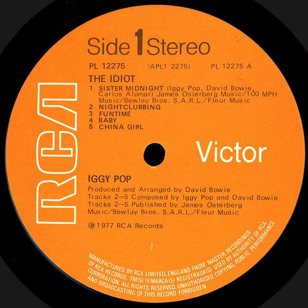 Iggy Pop : The Idiot (LP, Album)