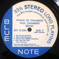 Paul Chambers Sextet : Whims Of Chambers (LP, Album, RE)