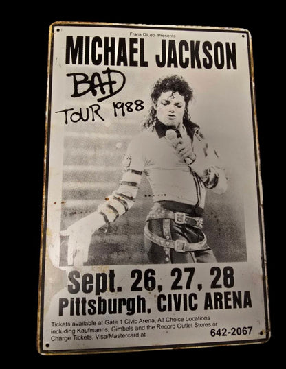 Michael  Jackson - Bad - Concert Bord