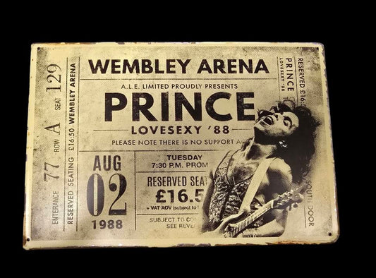 Prince live at Wembley Arena - Concert Bord