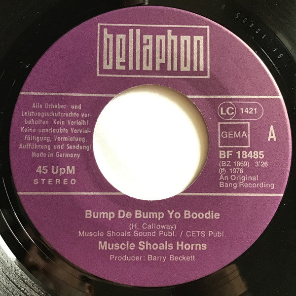 Muscle Shoals Horns : Bump De Bump Yo Boodie (7", Single)